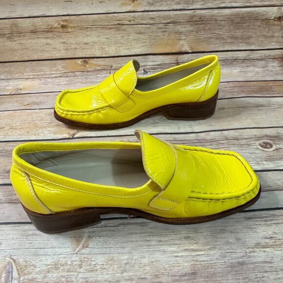 Rachel Comey Womens Banana Yellow Patent Leather Annie Loafer Slip On Shoes 7 - Picture 5 of 9